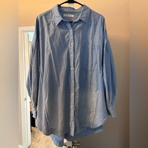 Free People Cool & Clean Solid Button Down